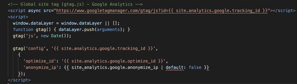 Google Optimize gtag Script for Minimal Mistakes Jekyll site